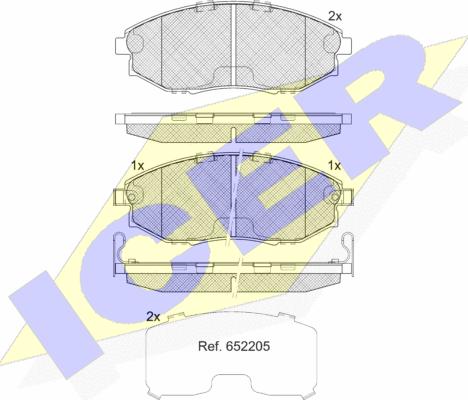 Icer 182336 - Гальмівні колодки, дискові гальма autozip.com.ua