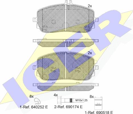 Icer 182331 - Гальмівні колодки, дискові гальма autozip.com.ua