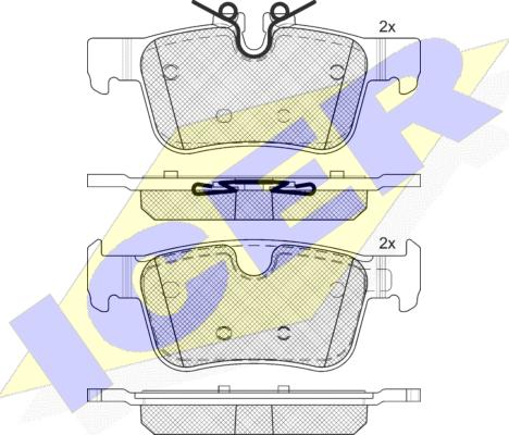 Icer 182327 - Гальмівні колодки, дискові гальма autozip.com.ua