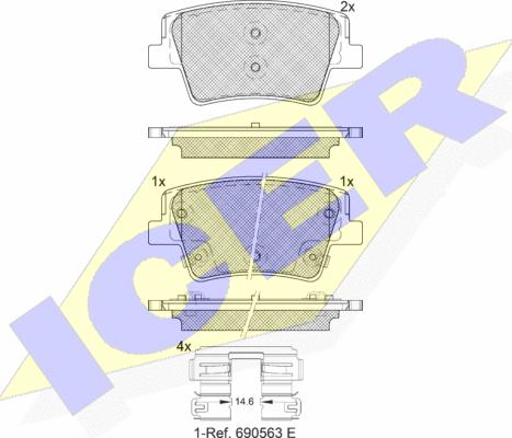 Icer 182379 - Гальмівні колодки, дискові гальма autozip.com.ua