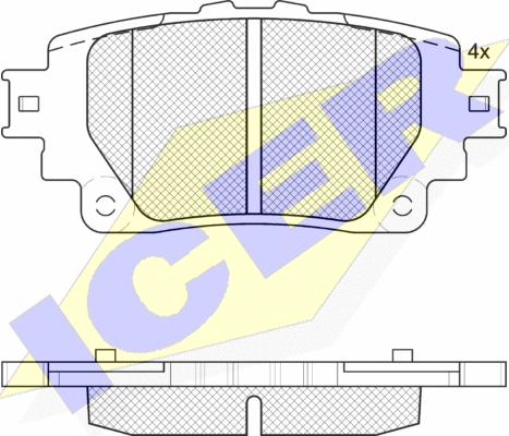 Icer 182376 - Гальмівні колодки, дискові гальма autozip.com.ua