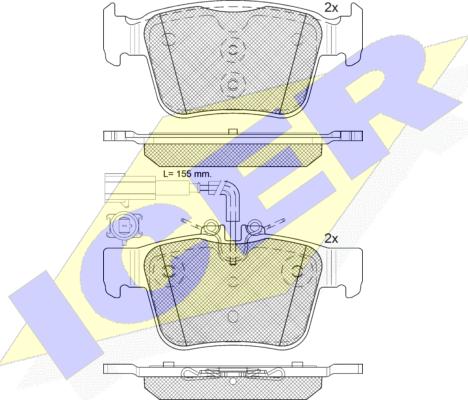 Icer 182299 - Гальмівні колодки, дискові гальма autozip.com.ua