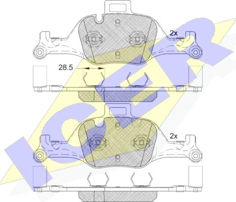 Icer 182291 - Гальмівні колодки, дискові гальма autozip.com.ua