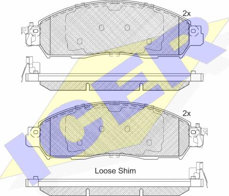 Icer 182249-203 - Гальмівні колодки, дискові гальма autozip.com.ua