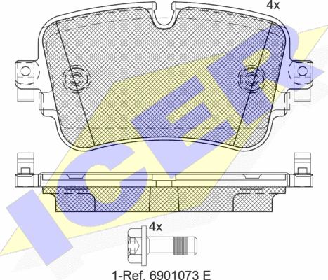 Icer 182248 - Гальмівні колодки, дискові гальма autozip.com.ua