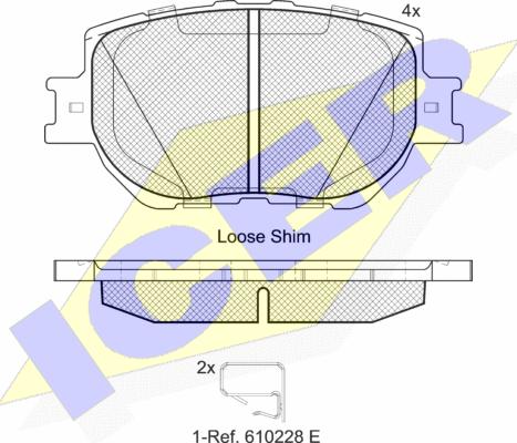 Icer 182200 - Гальмівні колодки, дискові гальма autozip.com.ua