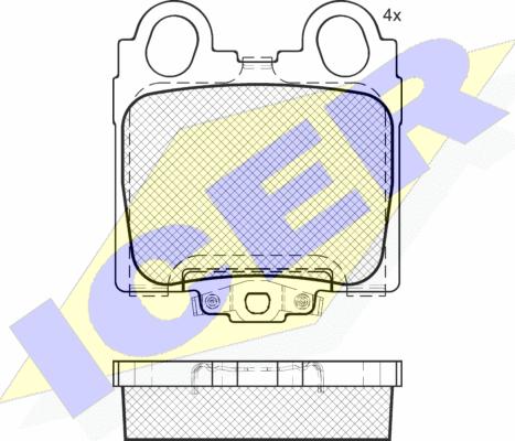 Icer 182208 - Гальмівні колодки, дискові гальма autozip.com.ua