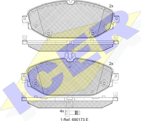 Icer 182213 - Гальмівні колодки, дискові гальма autozip.com.ua