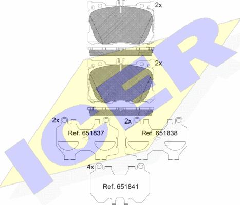 Icer 182282 - Гальмівні колодки, дискові гальма autozip.com.ua