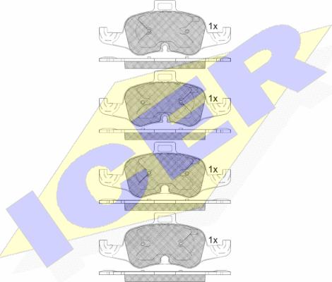 Icer 182233 - Гальмівні колодки, дискові гальма autozip.com.ua