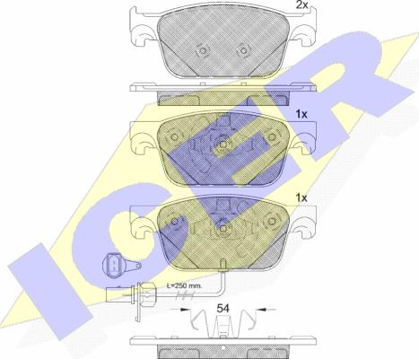 Icer 182270 - Гальмівні колодки, дискові гальма autozip.com.ua