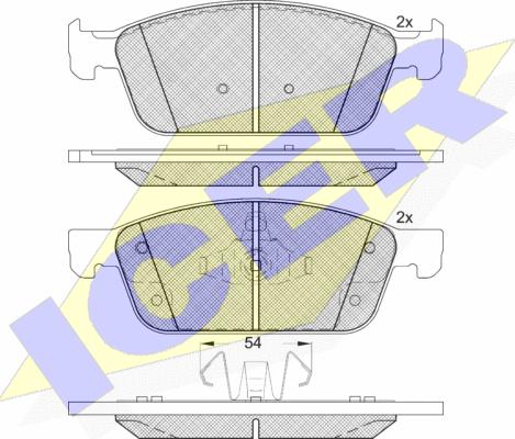 Icer 182273 - Гальмівні колодки, дискові гальма autozip.com.ua