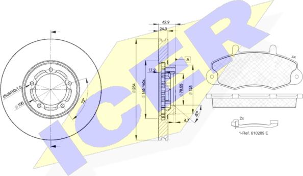 Icer 30896-5610 - Комплект гальм, дисковий гальмівний механізм autozip.com.ua