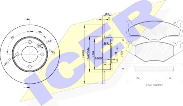 Icer 31048-3325 - Комплект гальм, дисковий гальмівний механізм autozip.com.ua