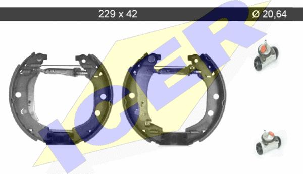 Icer 79KT0045 C - Комплект гальм, барабанний механізм autozip.com.ua