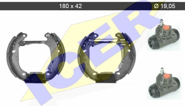 Icer 79KT0059 C - Комплект гальм, барабанний механізм autozip.com.ua