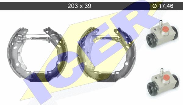 Icer 79KT0054 C - Комплект гальм, барабанний механізм autozip.com.ua