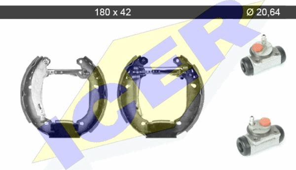 Icer 79KT0058 C - Комплект гальм, барабанний механізм autozip.com.ua