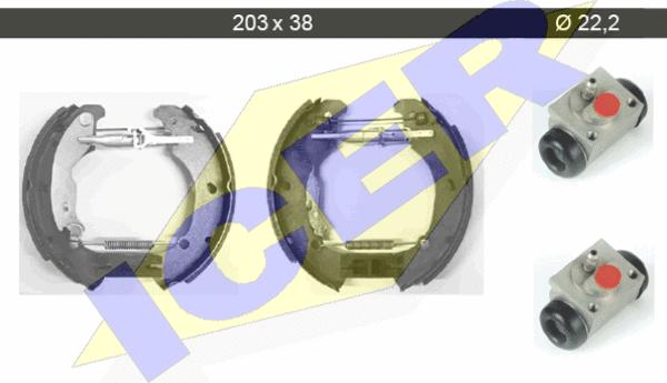 Icer 79KT0015 C - Комплект гальм, барабанний механізм autozip.com.ua