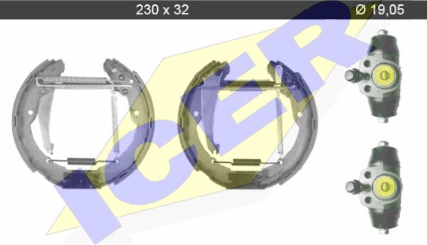 Icer 79KT0089 C - Комплект гальм, барабанний механізм autozip.com.ua