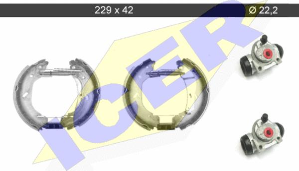 Icer 79KT0086 C - Комплект гальм, барабанний механізм autozip.com.ua