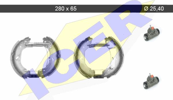Icer 79KT0083 C - Комплект гальм, барабанний механізм autozip.com.ua