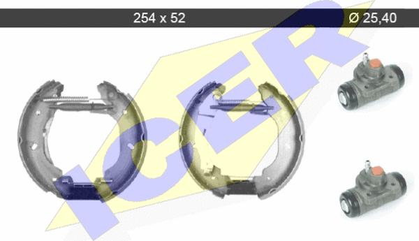 Icer 79KT0029 C - Комплект гальм, барабанний механізм autozip.com.ua