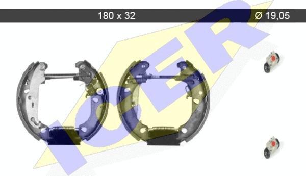 Icer 79KT0028 C - Комплект гальм, барабанний механізм autozip.com.ua