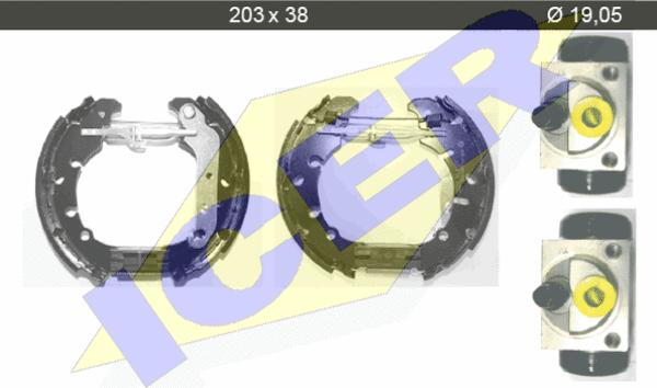 Icer 79KT0023 C - Комплект гальм, барабанний механізм autozip.com.ua