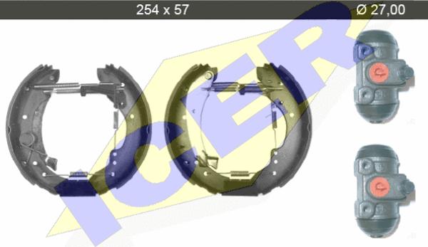 Icer 79KT0079 C - Комплект гальм, барабанний механізм autozip.com.ua