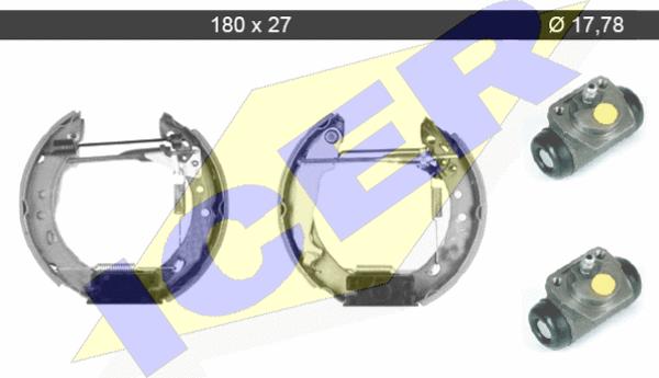 Icer 79KT0076 C - Комплект гальм, барабанний механізм autozip.com.ua