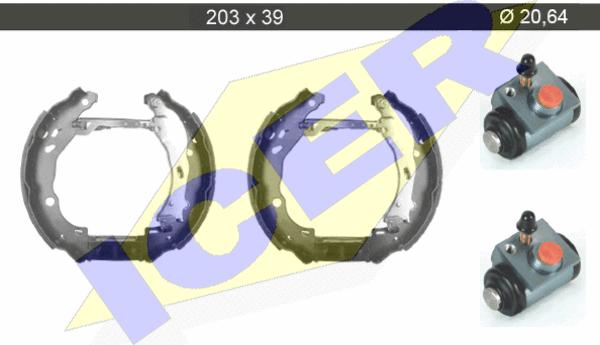 Icer 79KT0077 C - Комплект гальм, барабанний механізм autozip.com.ua