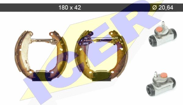 Icer 79KT0102 C - Комплект гальм, барабанний механізм autozip.com.ua