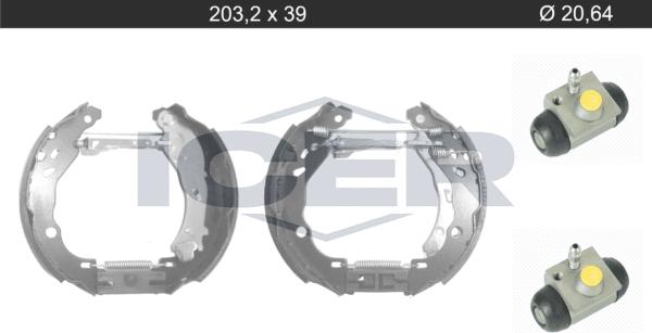 Icer 79KT0116 C - Комплект гальм, барабанний механізм autozip.com.ua