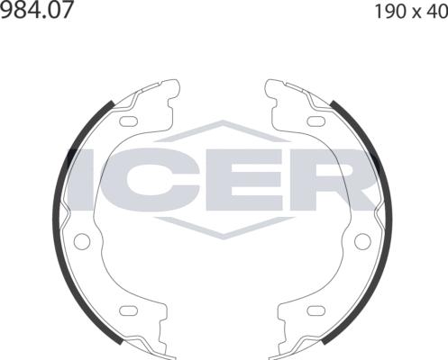 Icer 79PB4048 C - Комплект гальм, ручник, парковка autozip.com.ua