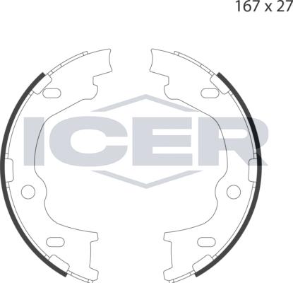 Icer 79PB4050 C - Комплект гальм, ручник, парковка autozip.com.ua