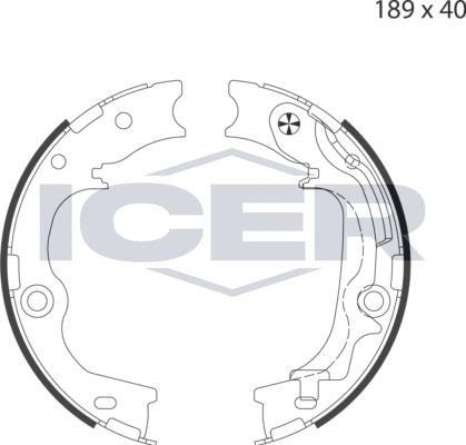 Icer 79PB4052 C - Комплект гальм, ручник, парковка autozip.com.ua