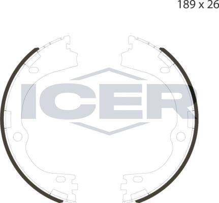 Icer 79PB4057 C - Комплект гальм, ручник, парковка autozip.com.ua