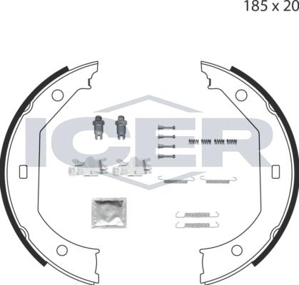 Icer 79PB4004 C - Комплект гальм, ручник, парковка autozip.com.ua