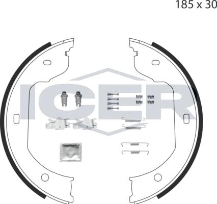 Icer 79PB4003 C - Комплект гальм, ручник, парковка autozip.com.ua