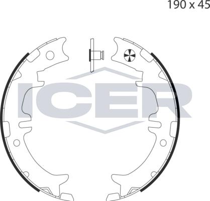 Icer 79PB4039 C - Комплект гальм, ручник, парковка autozip.com.ua