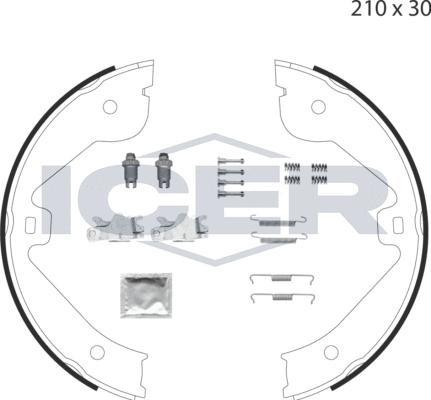 Icer 79PB4028 C - Комплект гальм, ручник, парковка autozip.com.ua