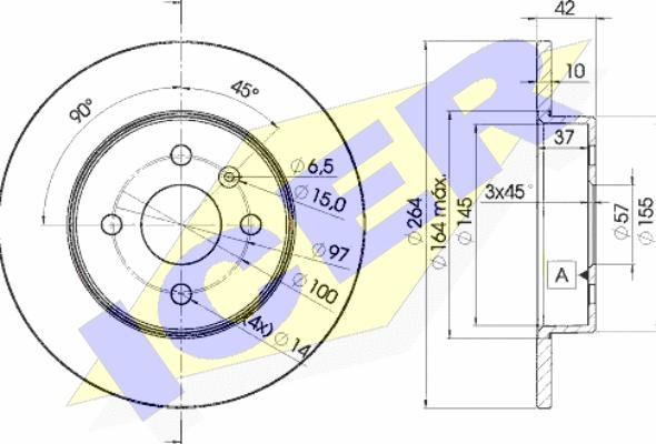 Icer 78BD9116-2 - Гальмівний диск autozip.com.ua