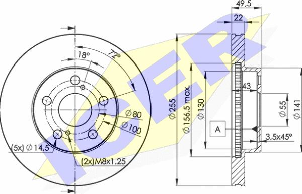 Icer 78BD4413-2 - Гальмівний диск autozip.com.ua