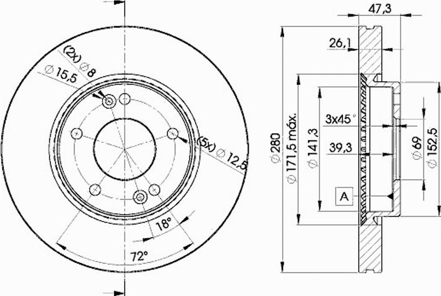 Icer 78BD5171 - Комплект гальм, дисковий гальмівний механізм autozip.com.ua