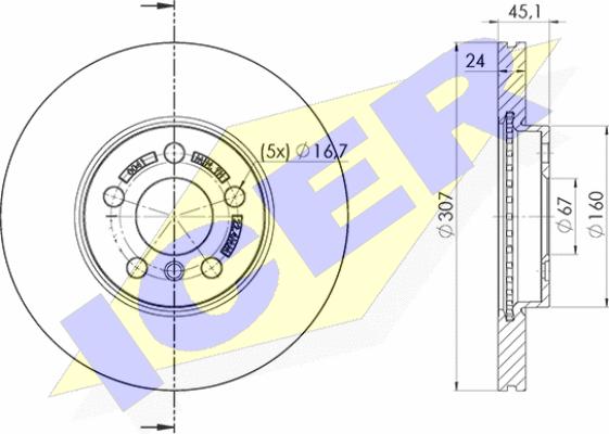 Icer 78BD0041-2 - Гальмівний диск autozip.com.ua