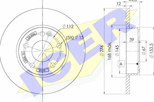 Icer 78BD0118-2 - Гальмівний диск autozip.com.ua