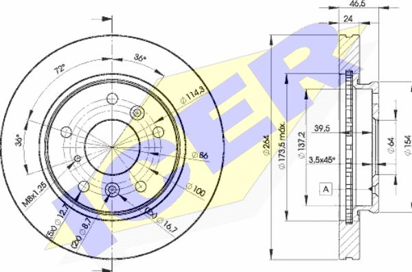 MAZDA GJ253325XA - Гальмівний диск autozip.com.ua