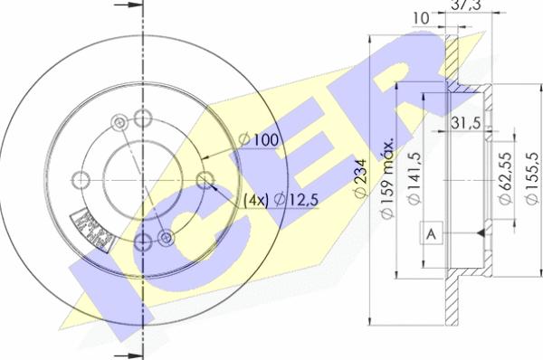 Icer 78BD7520-2 - Гальмівний диск autozip.com.ua