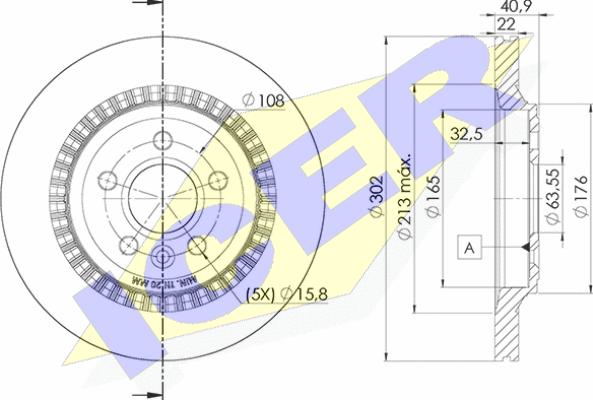 Icer 78BD7293-2 - Гальмівний диск autozip.com.ua